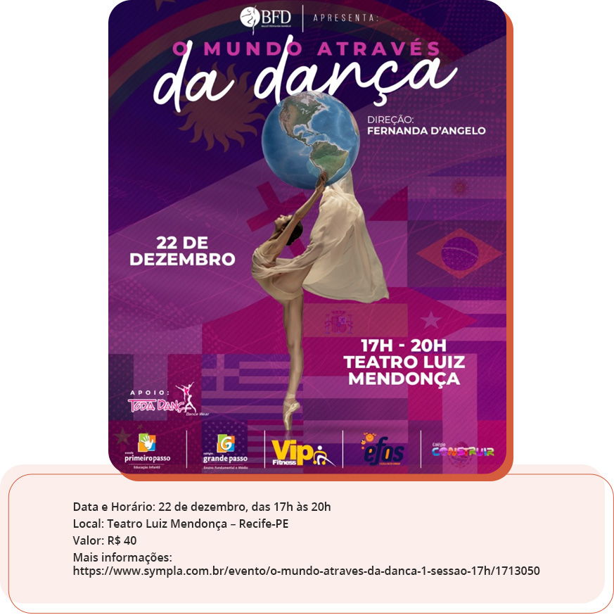 DANÇA (RECIFE-PE) - O mundo através da dança